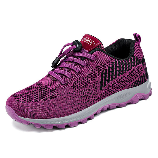 Damen Sportliche Laufschuhe mit atmungsaktivem Strickdesign und flexibler Sohle EB