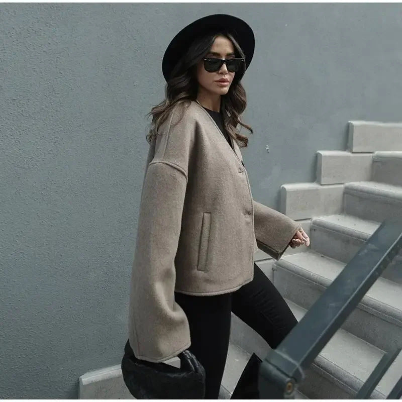 Damen Oversized Wolle-Blazer EB