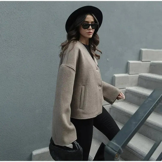 Damen Oversized Wolle-Blazer EB