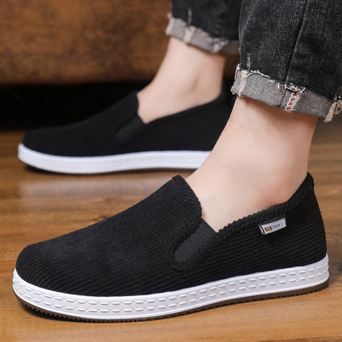 Damen Bequeme Samt-Slipper mit elastischem Einstieg und rutschfester Sohle EB