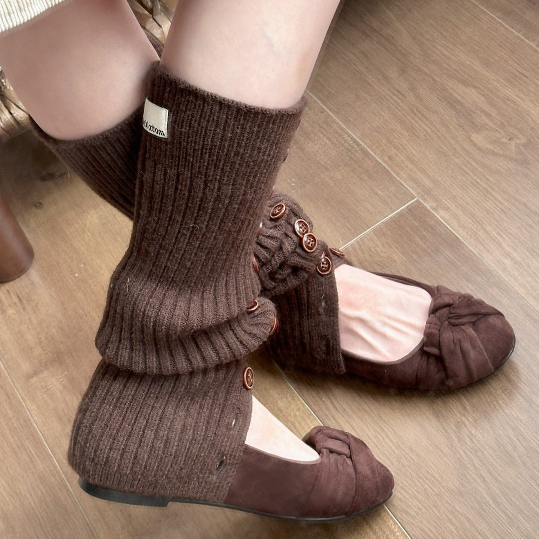 Damen Ballerinas mit elegantem Schleifenakzent und weichem Veloursleder EB