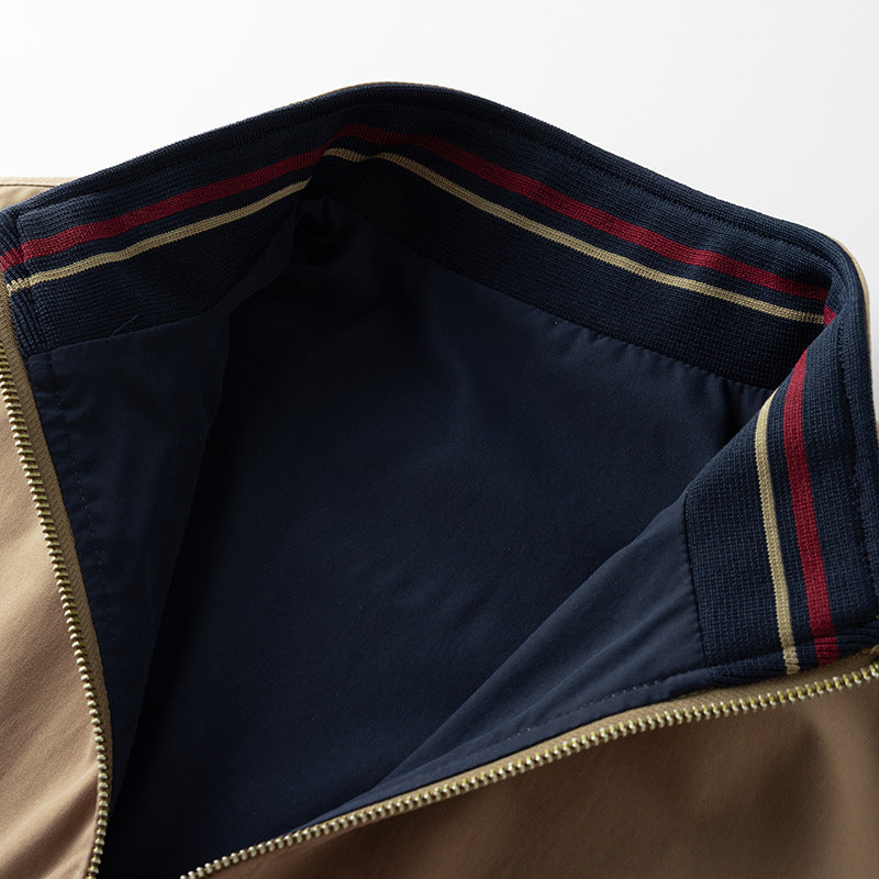 Herren modische Übergangsjacke mit hohem Kragen und praktischen Taschen EB