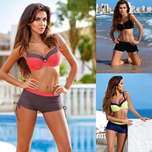 Damen Bikiniset mit stützenden Körbchen und figurbetontem Schnitt EB