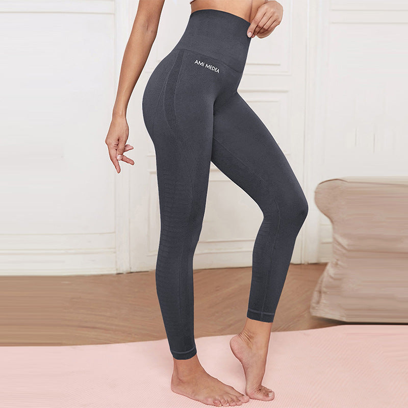 Damen Kompressions-Leggings mit hohem Bund und innovativer Struktur EB