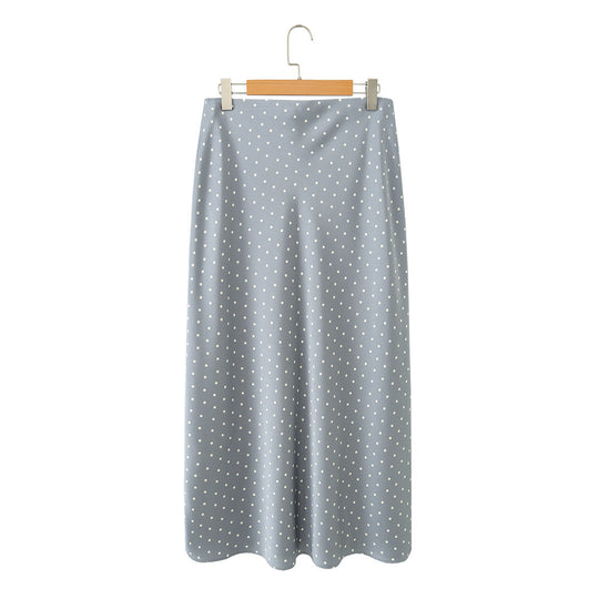 Damen Maxirock mit elegantem Punktedesign und fließendem Schnitt EB