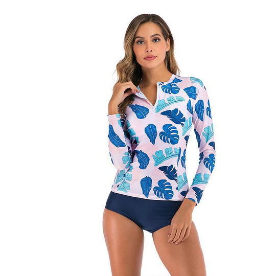 Damen UV-Schutz Rashguard mit floralem Muster EB