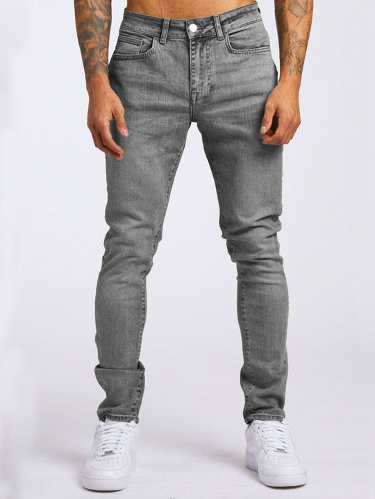 Herren Slim-Fit Jeans mit elastischem Komfortbund und modernen Details EB