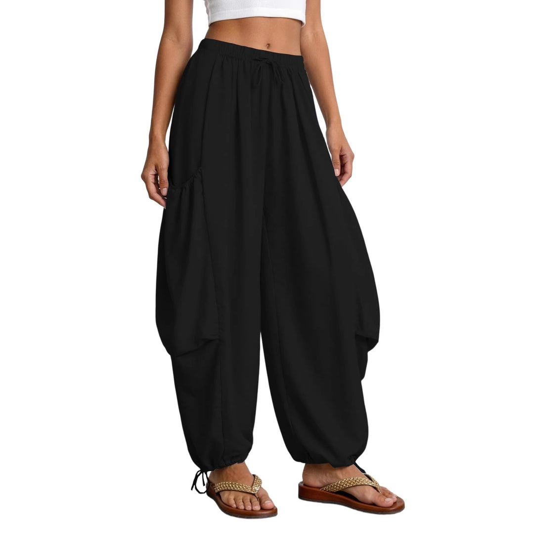 Damen Bequeme Freizeithose mit übergroßen Taschen und elastischem Bund EB