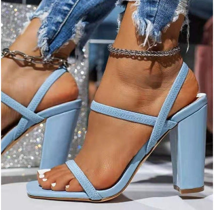 Damen Glamouröse High Heels mit zartem Riemendesign EB