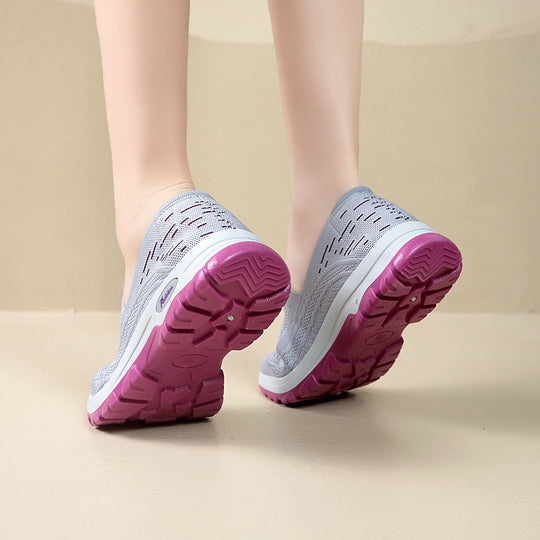 Damen Atmungsaktive Slip-On Sneakers mit flexibler Sohle EB