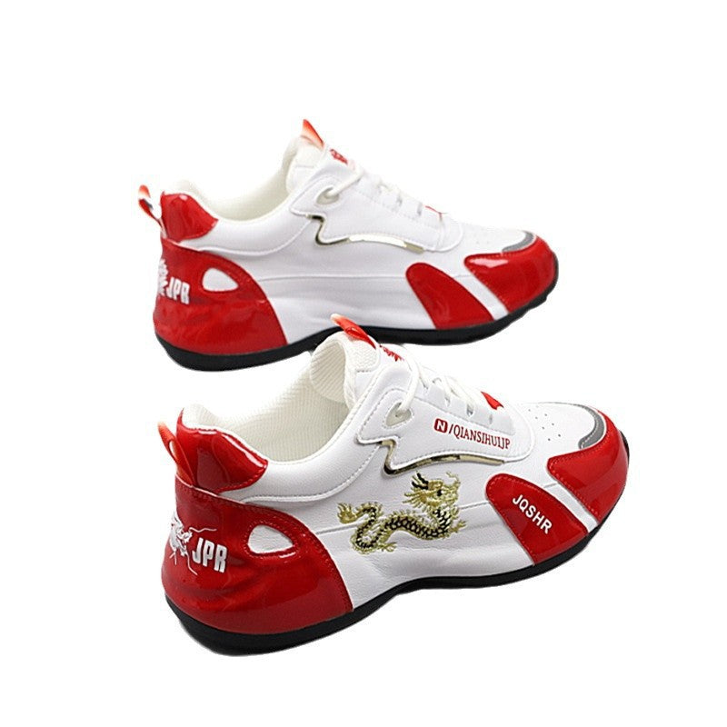 Herren Sneakers im sportlichen Design mit goldenen Akzenten und Drachenstickerei EB