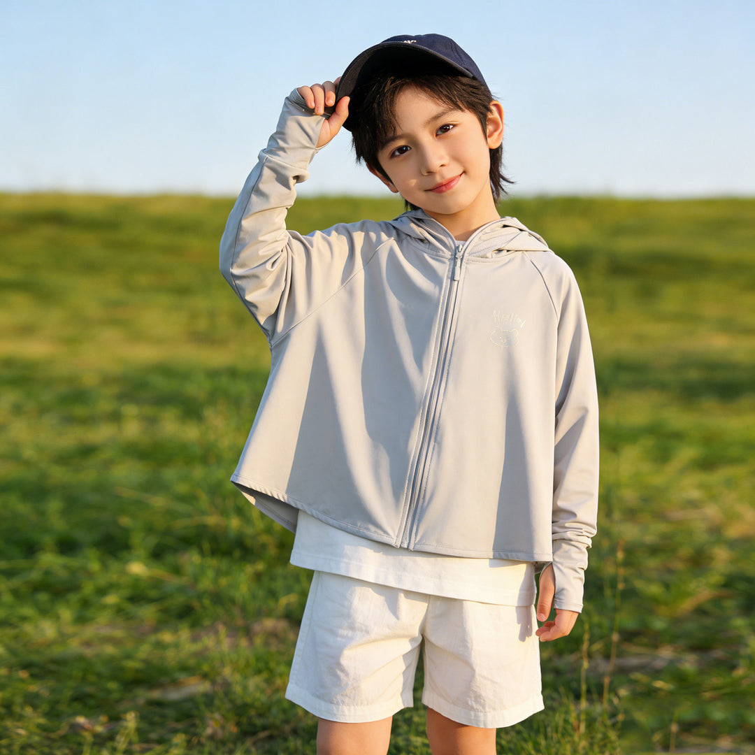 Mädchen multifunktionale Sonnenschutzjacke mit Kapuze EB