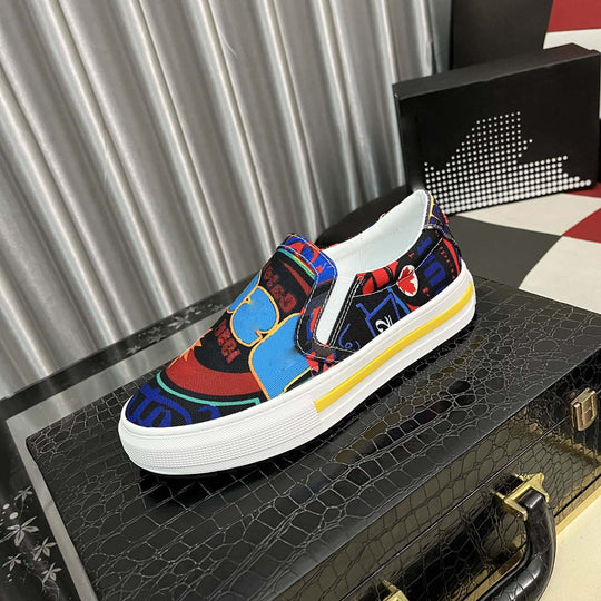 Damen Slip-On Sneakers mit kreativem Grafikdesign und rutschfester Sohle EB