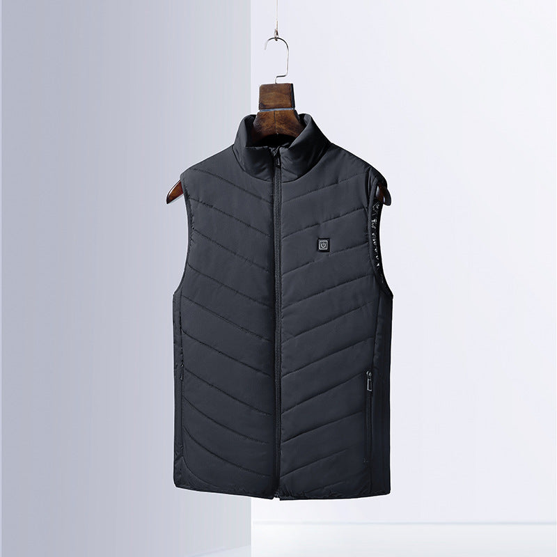 Damen gefütterte Steppweste mit hohen Kragen und praktischen Taschen EB