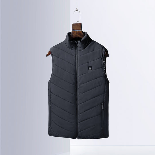 Damen gefütterte Steppweste mit hohen Kragen und praktischen Taschen EB