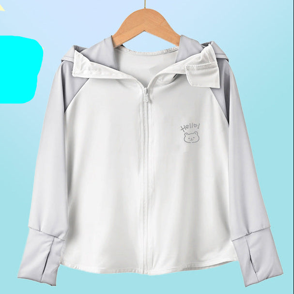 Mädchen funktionale UV-Schutzjacke mit Kapuze EB