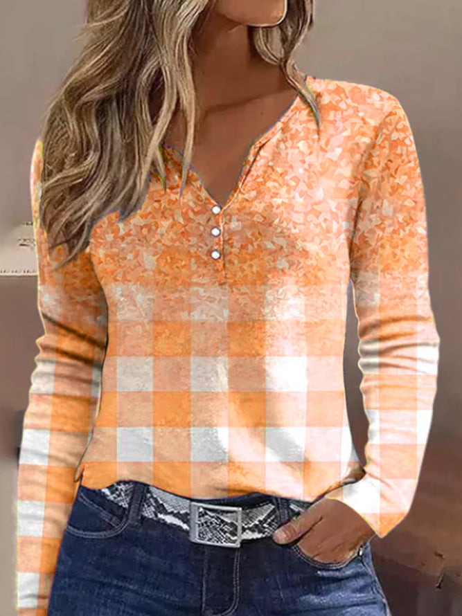 Damen Langarmshirt mit Knopfdetails EB