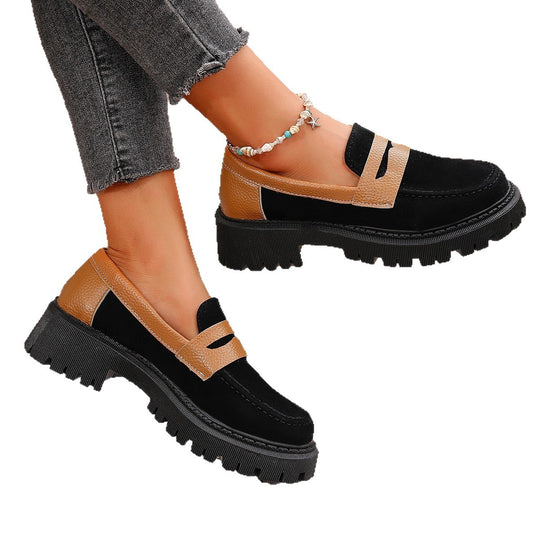 Damen Komfortable Mokassin-Schuhe mit stabiler Gummisohle EB