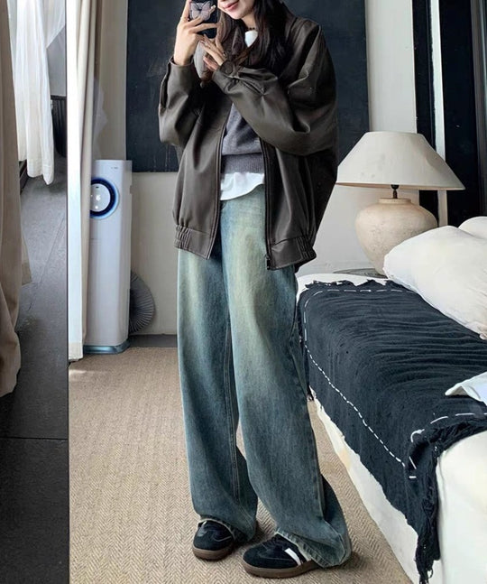 Damen Weite Oversized-Jacke aus hochwertigem Material im sportlichen Look EB
