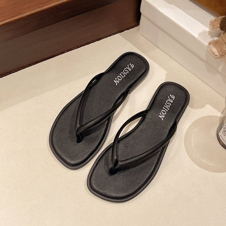 Damen modische Flip-Flops mit komfortablem Fußbett und raffiniertem Riemen EB