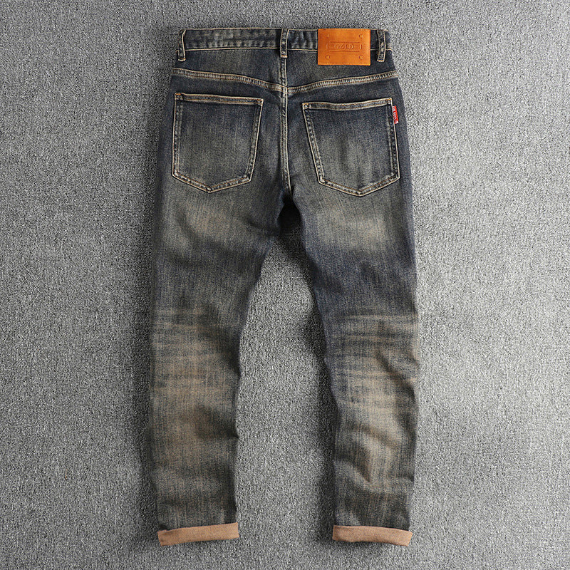 Herren Slim-Fit Jeans mit lässigem Used-Look EB