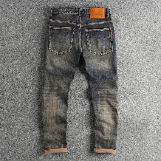 Herren Slim-Fit Jeans mit lässigem Used-Look EB