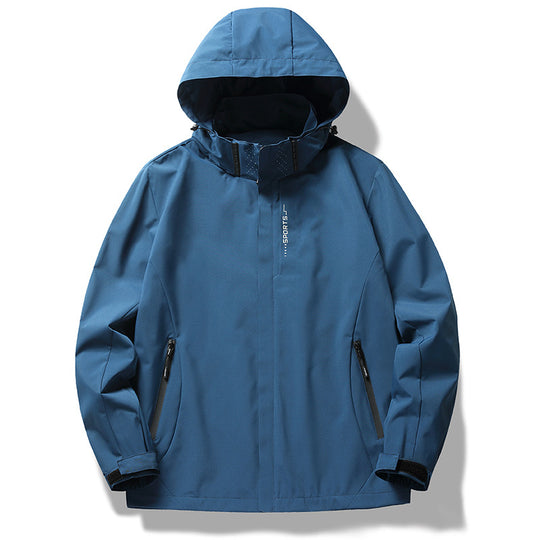 Damen wetterfeste Funktionsjacke mit verstellbarer Kapuze und atmungsaktiven Materialien EB