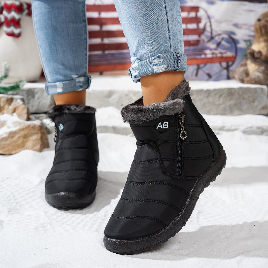 Damen Winterstiefel mit praktischem Reißverschluss und kuscheligem Innenfutter EB