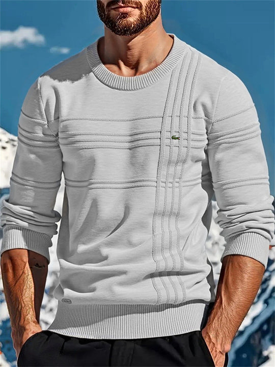 Herren stylischer Strickpullover mit einzigartigen Texturdetails EB