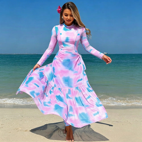 Damen Langärmliges Maxikleid EB