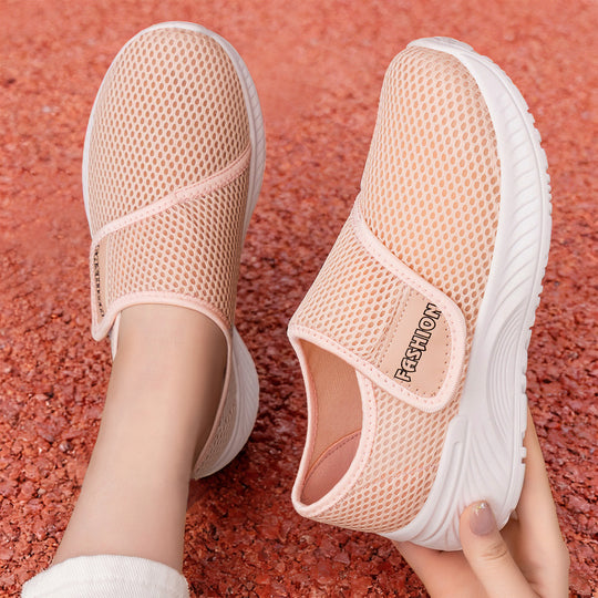 Damen Atmungsaktive Slip-On Sneakers mit elastischem Verschluss EB