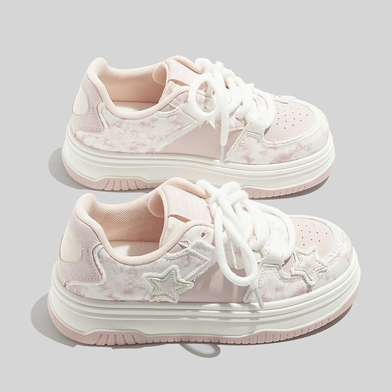 Damen Sportliche Sneakers mit einzigartigem Sternenmotiv und dämpfender Sohle EB