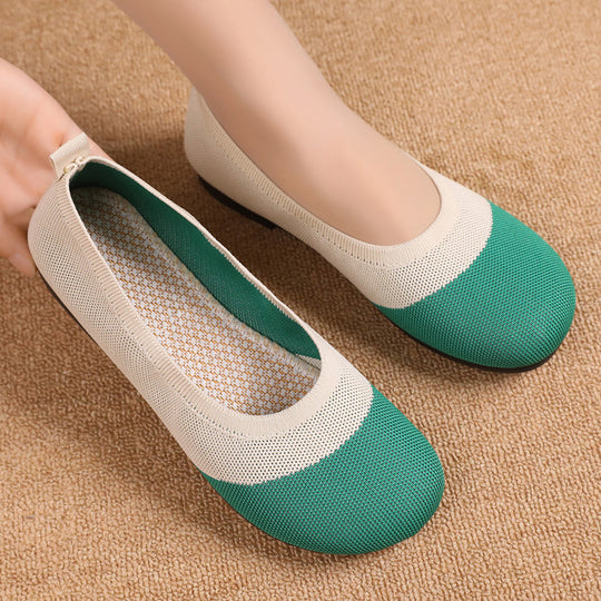 Damen Komfortable Ballerinas mit atmungsaktivem Obermaterial EB
