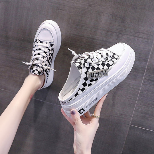 Damen modische Plateausneaker mit eleganter texturierten Oberflächenstruktur EB