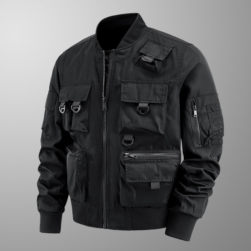 Herren taktische Multifunktionale Bomberjacke mit mehreren Taschen EB