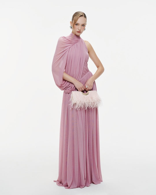 Damen Elegantes Abendkleid mit asymmetrischem Design und schicker Drapierung EB