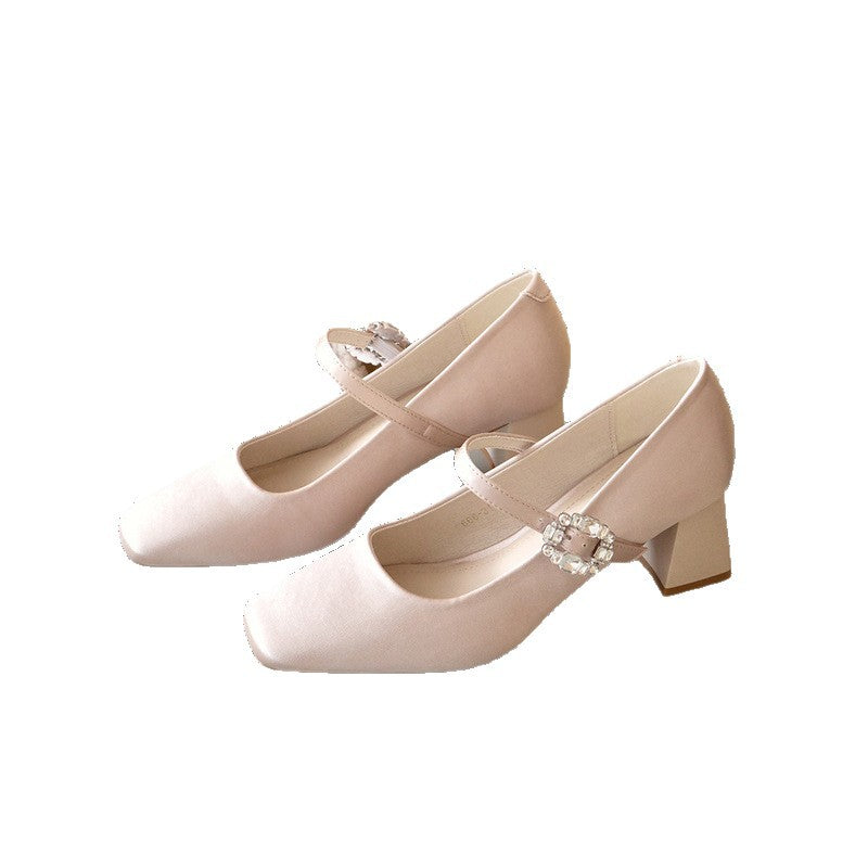Damen elegante Ballerinas mit Schmuckdetail EB