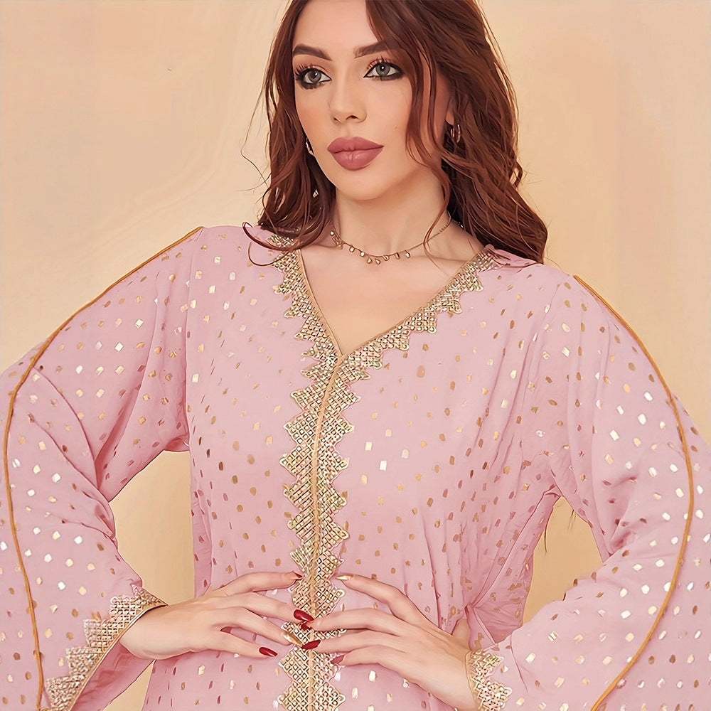 Damen Elegantes Kaftan Kleid EB