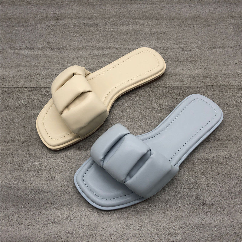 Damen Bequeme Slides mit dekorativem Knotenverschluss EB