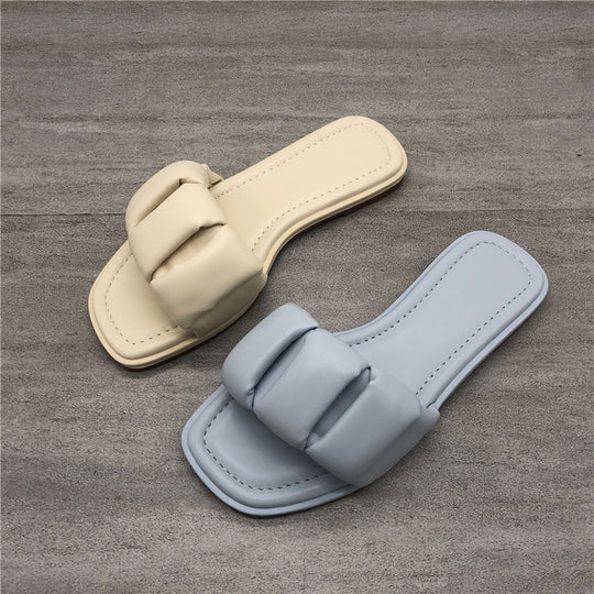 Damen Bequeme Slides mit dekorativem Knotenverschluss EB