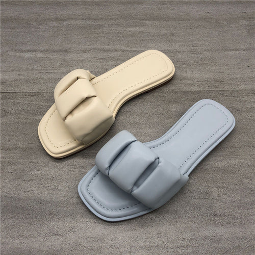 Damen Bequeme Slides mit dekorativem Knotenverschluss EB