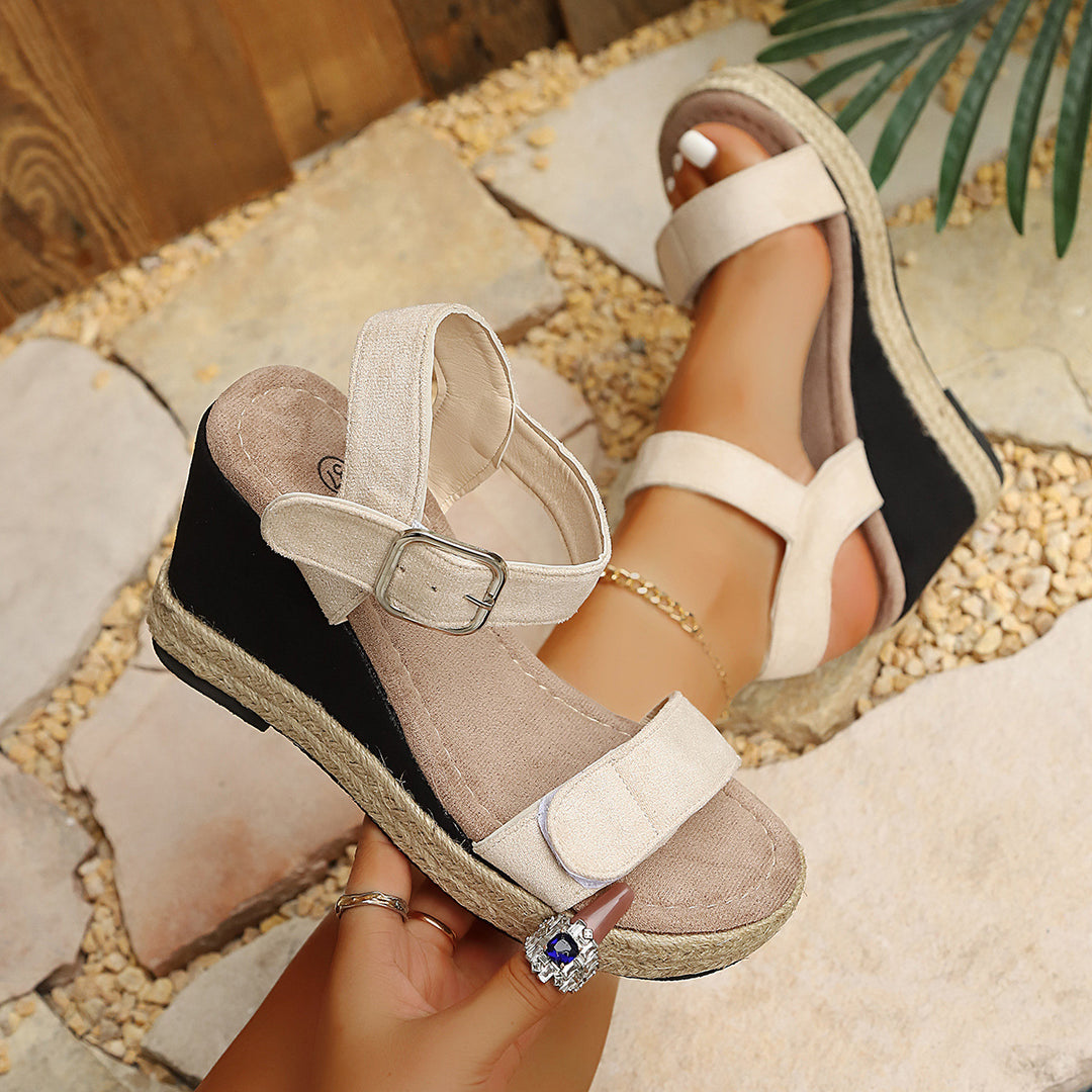 Damen Wedge-Sandalen mit verstellbarem Riemen EB