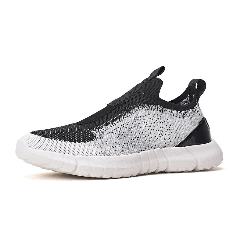 Damen Sportliche Slip-On Sneakers mit atmungsaktiver Strickoberfläche EB