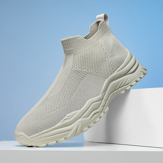 Damen Strick-Sneaker mit atmungsaktiver Sohle und rutschfester Laufsohle EB