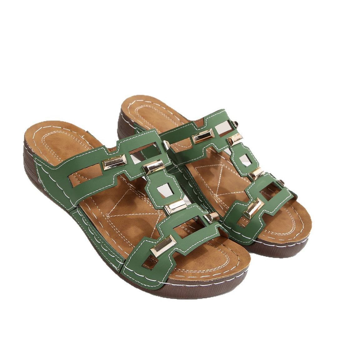 Damen Komfortable Sandalen mit modernem Riemendesign und rutschfester Sohle EB