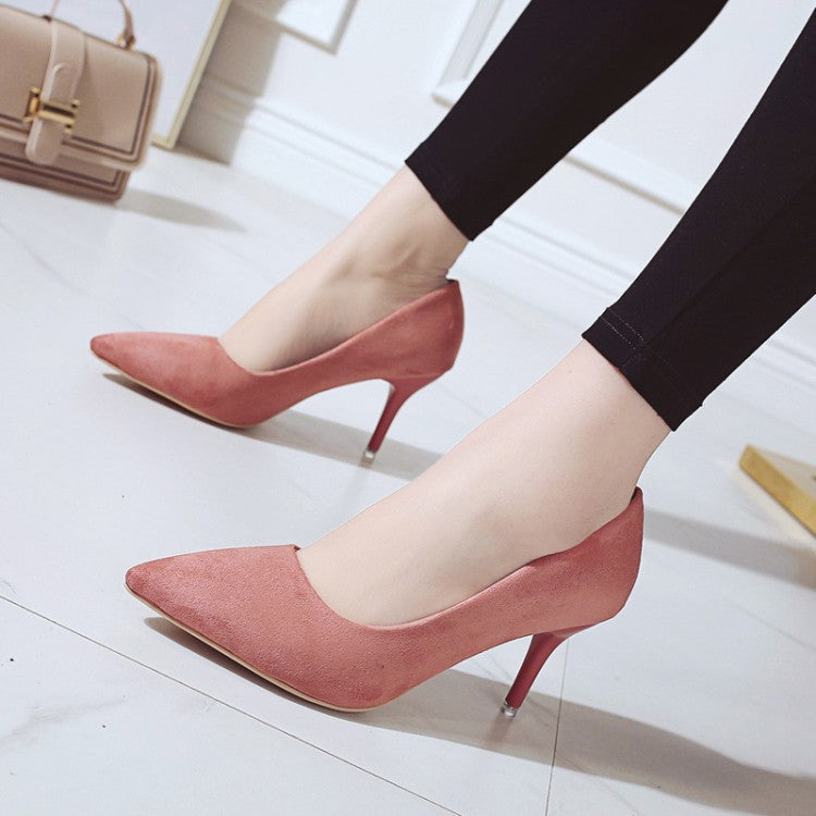 Damen nan spitze Court-Pumps mit schlankem Stilettoabsatz und gepolsterter Komfortinnensohle EB