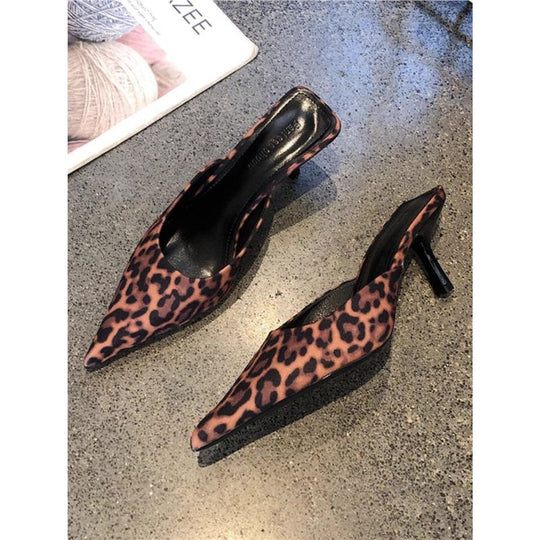 Damen Slingback-Pumps mit elegantem Leopardenmuster EB