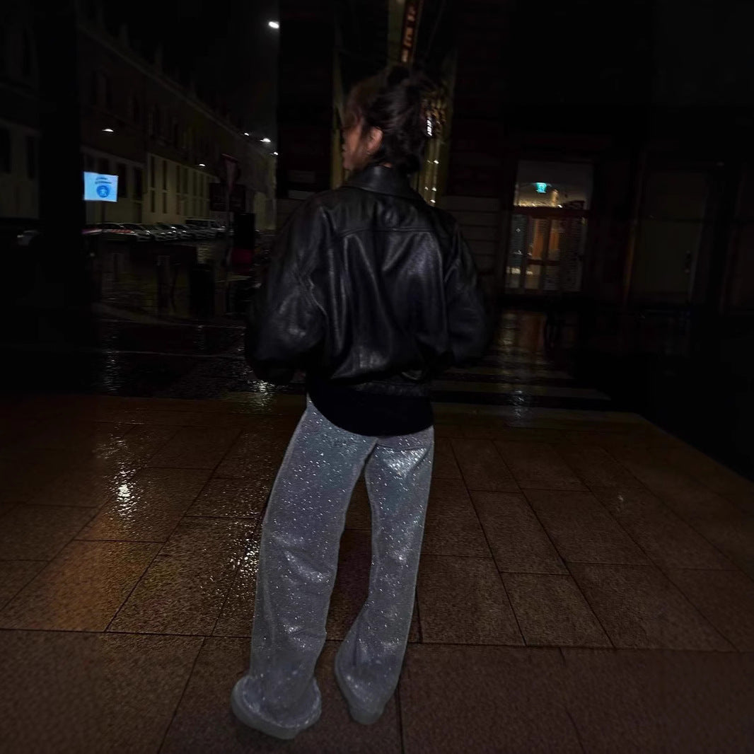 Damen Stilvolle jacke mit lässigem Schnitt und praktischen Taschen EB