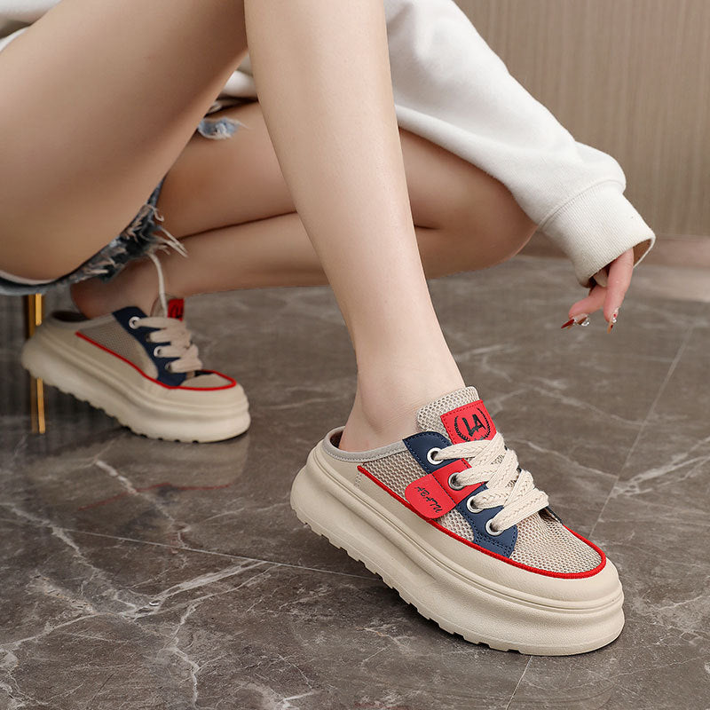 Damen Slip-On Sneakers mit atmungsaktivem Mesh-Obermaterial und modischem Design EB