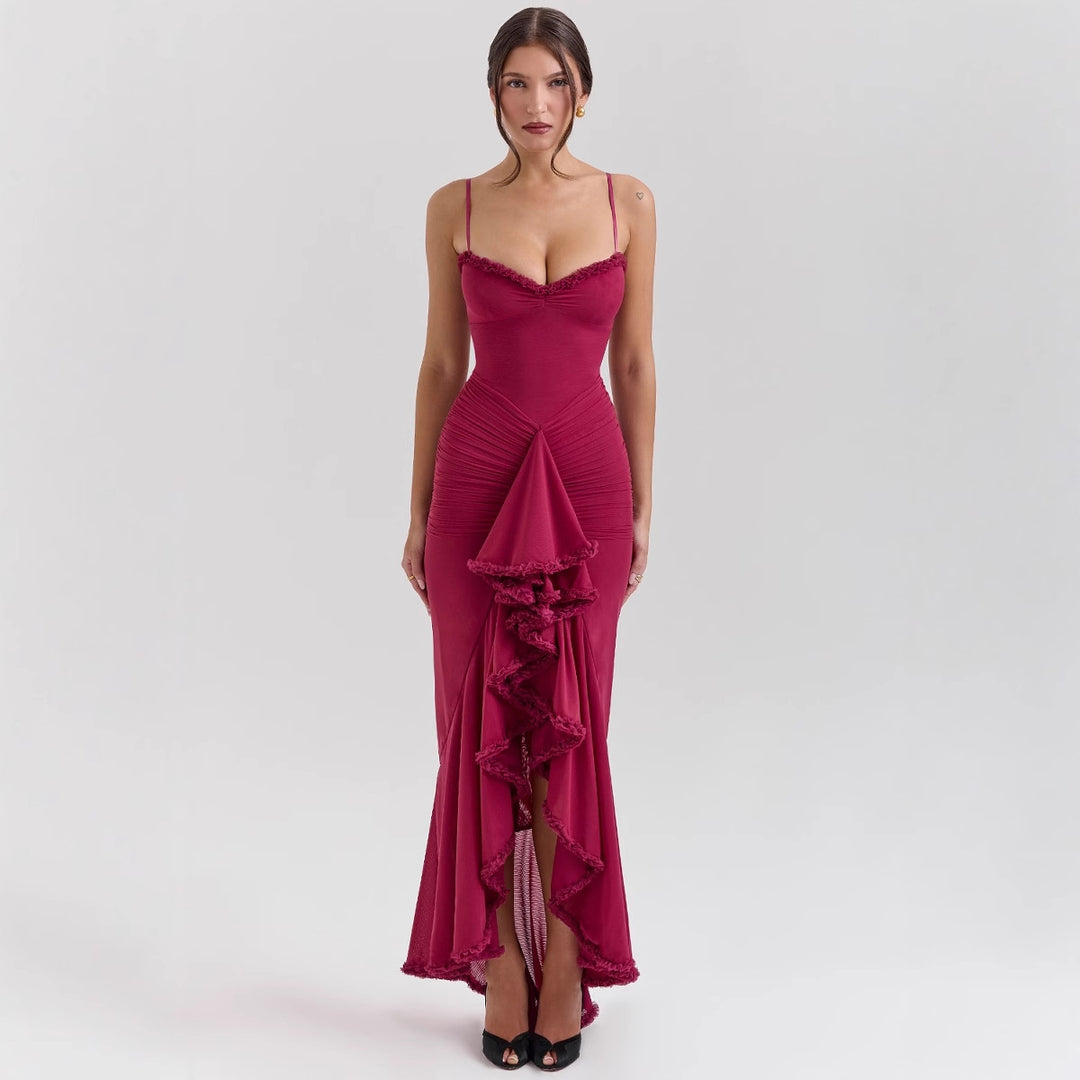 Damen Abendkleid mit schickem Dekolleté und figurbetontem Schnitt EB